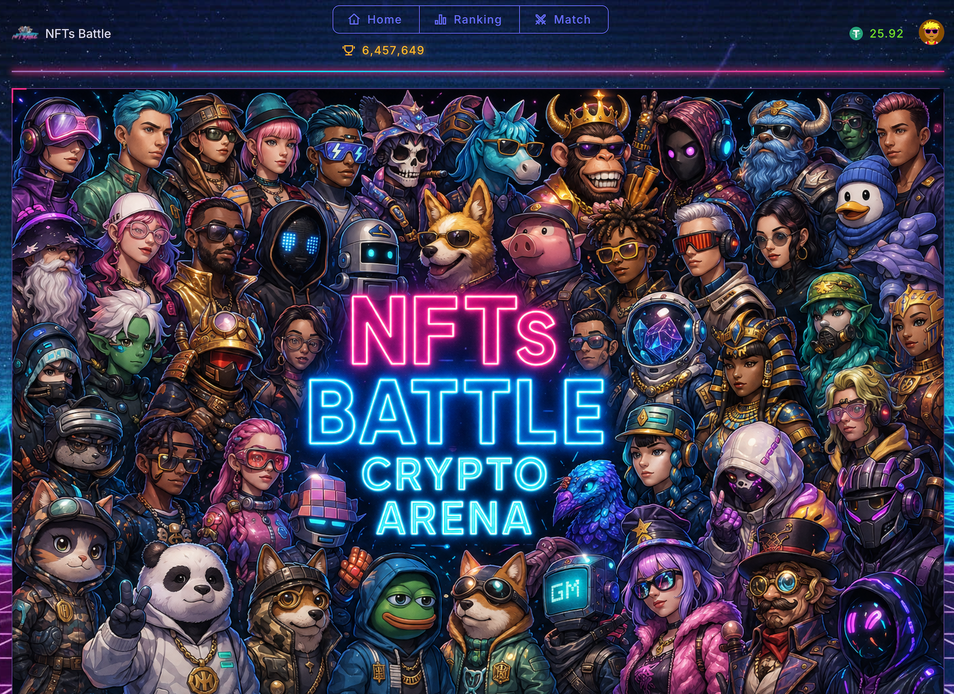 NFT Game - Landing View.